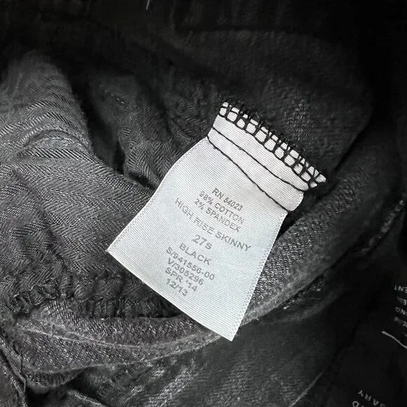 Gap High Rise Skinny Jeans Women’s Black Pockets Size 27 Short - Picture 12 of 13